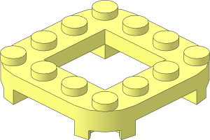 Plate  4 x  4 x  0.667 with Rounded Corners and  2 x  2 Centre Cutout