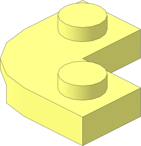 Plate  2 x  2 with Corner Round