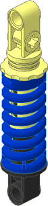 Technic Shock Absorber  9L Thick with Blue Fake Spring (Extended)