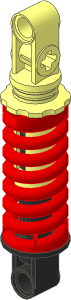 Technic Shock Absorber  9L Thick with Red Fake Spring (Extended)