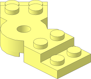 Plate  2 x  6 Angled 135 Degrees with Centre Hole