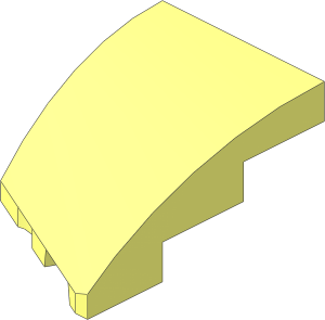 Slope Brick Curved  3 x  2 with Cutout Right