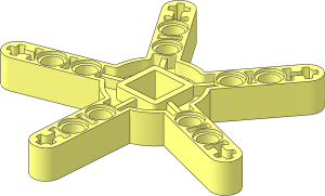 Technic Beam Propeller  5 Blade  9 Diameter with Square Hole