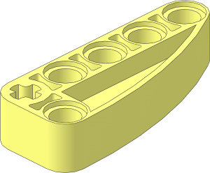Technic Beam  2 x  5 Liftarm Bent 90 Quarter Ellipse