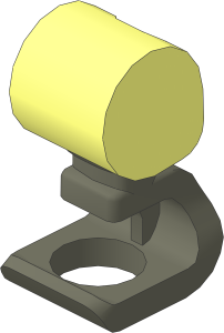 Minifig Leg Left Spring Prosthetic with Dark Bluish Grey Foot Pattern