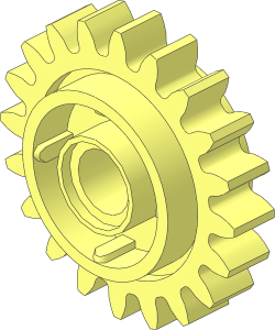 Technic Gear 20 Tooth with Clutch on Both Sides