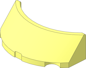Windscreen  2 x  4 x  1 Curved