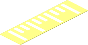 Sticker  2.3 x  0.7 with White Draft Marker Lines