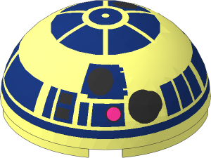 Dome  4 x  4 Smooth with R2-D2 Droid Pattern