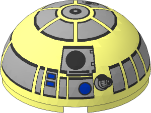 Dome  4 x  4 Smooth with R4-P17 Droid Pattern