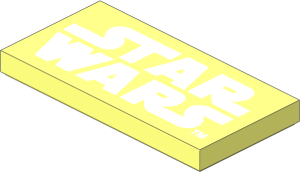 Tile  2 x  4 with Star Wars Logo Pattern