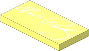Tile  2 x  4 with 'Elvis Presley' Signature and 'TM' Pattern