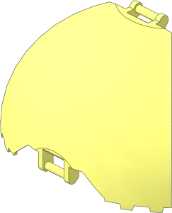 Windscreen Quarter Dome Radius 8 with Top and Bottom Handles