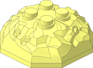 Rock  4 x  4 x  1.333 Top with Crystals