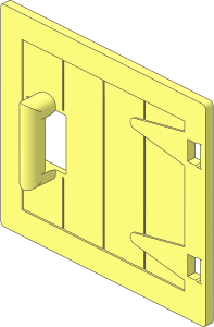 =Duplo Door  1 x  4 x  3 Wooden with Handle