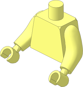 Minifig Torso with Long Arms and Hands