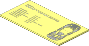 Tile  8 x 16 Type 2 with Ferrari Daytona SP3 Specifications Pattern