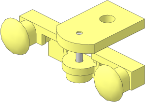 Train Buffer Beam with Open Buffer Bottom for Sealed Magnet with Bolt (Type 2)