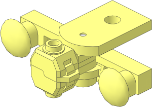 Train Buffer Beam with Open Buffer Bottom with Sealed Magnet (Type 2) (Complete)