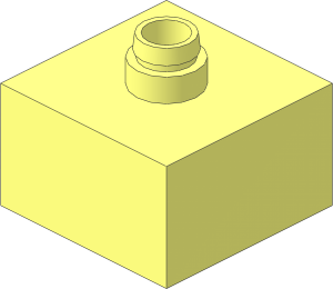 Duplo Brick  2 x  2 with Top Snapping Pin