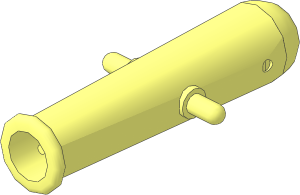 Minifig Cannon Shooting Barrel and Breech