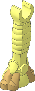 Minifig Body Dug Arm with Tan Fingers Pattern
