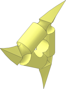 Minifig Weapon Three Pointed Throwing Star (Shuriken) with Smooth Grips