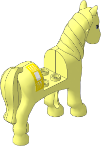Animal Horse Friends with Light Blue Eyes and White Blaze Pattern with Bandage Sticker