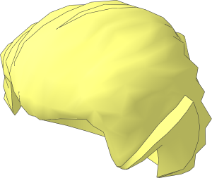 Minifig Hair Swept Back with Pointed Ears