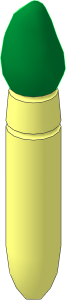 Minifig Paint Brush with Full Green Tip Pattern