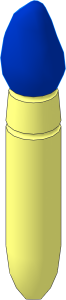 Minifig Paint Brush with Full Blue Tip Pattern