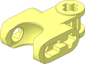 Constraction Connector  3 x  2 with Single Round Ball Socket with Straight Opened Sides
