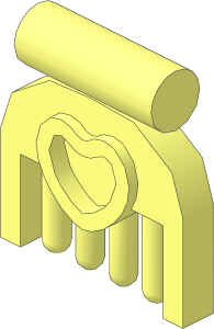 Minifig Comb Small with Heart
