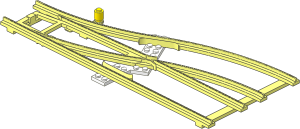 Train Track  4.5V Point Type 2 Tapered Left (Branching)