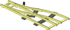 Train Track  4.5V Point Type 2 Slotted Left (Straight)