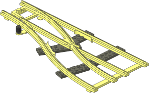 Train Track  4.5V Point Type 2 Slotted Right (Branching)