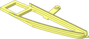 ~Train Track  4.5V Point Type 2 Left - Switch Rails