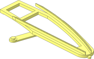 ~Train Track  4.5V Point Type 2 Right - Switch Rails