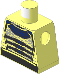 Minifig Torso with SW Vest with Dark Blue Plates Pattern