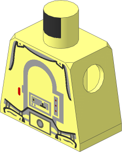 Minifig Torso with SW Snowtrooper Armour Pattern