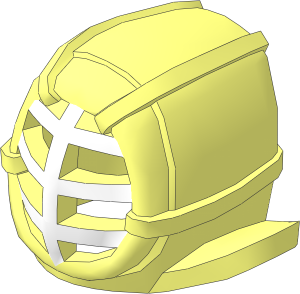 Minifig Kendo Mask with White Grille Pattern