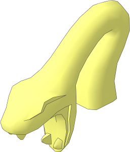Minifig Head Snake Long Neck with Open Mouth