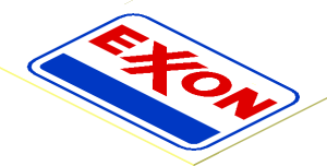 Sticker  1.1 x  1.6 with Exxon Logo