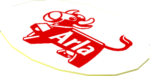 Sticker  0.9 x  1.3 Oval with Arla Dairy Logo