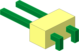 ~| Circuit Cubes Connector Socket  2 Points Bent
