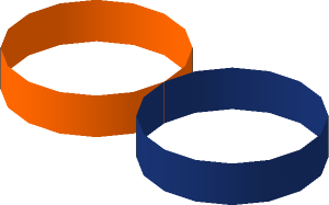 | Circuit Cubes Twin Cable Segment with Orange and Dark Blue Wires Pattern