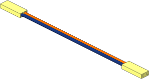 | Circuit Cubes Twin Cable 13L with Orange and Dark Blue Wires Pattern