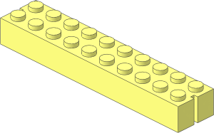 Mursten Brick  2 x 10 with 2 Slots