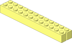 Mursten Brick  2 x 12 with  1 Slot