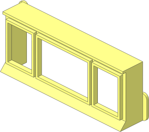 Mursten Window  1 x  6 x  2 Triple